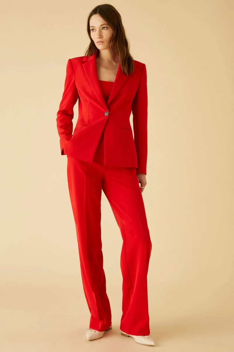 Blazer strutturato monopetto donna Rosso