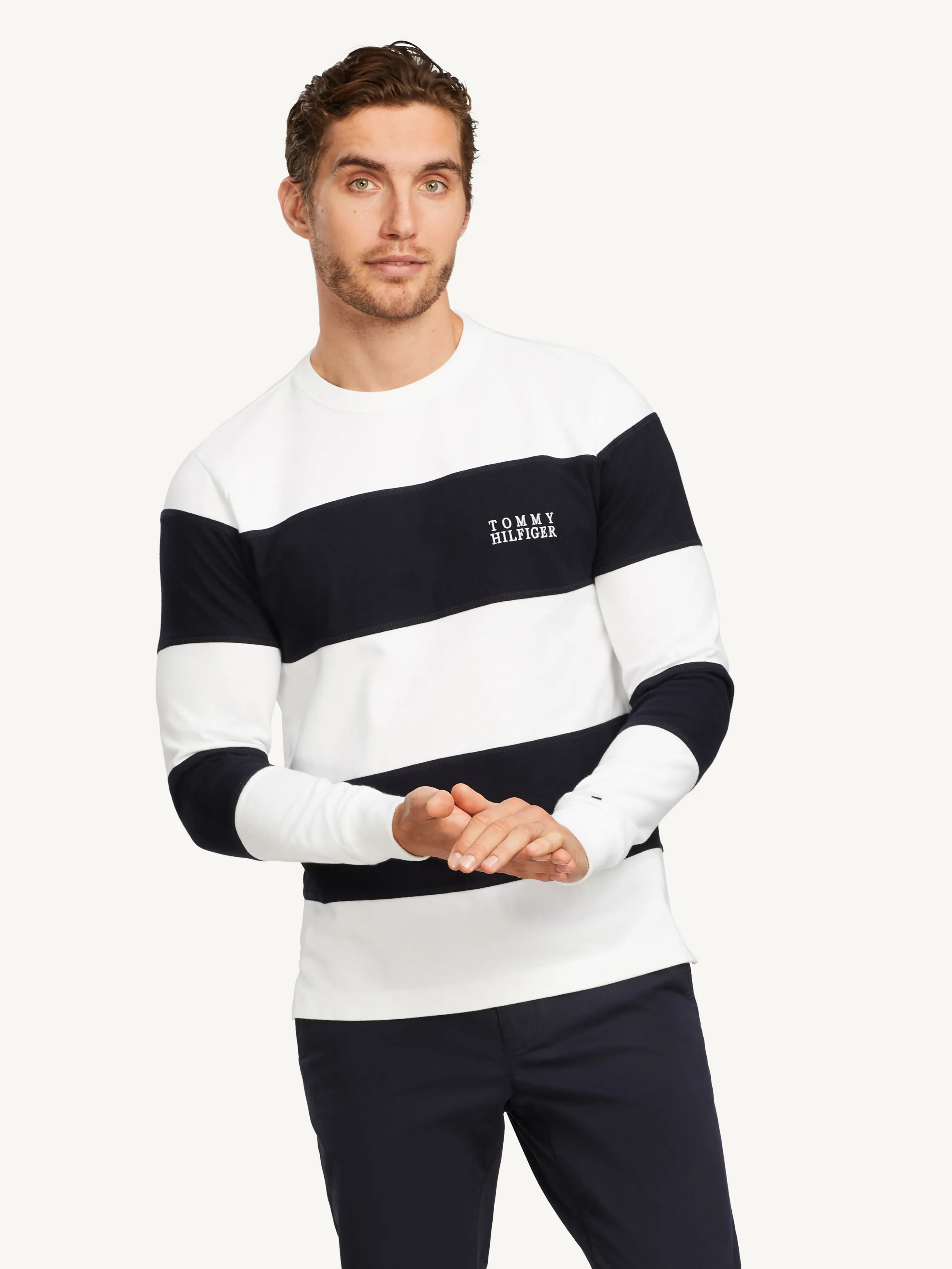 Block Stripe Sweatshirt | Hoodies | Tommy Hilfiger