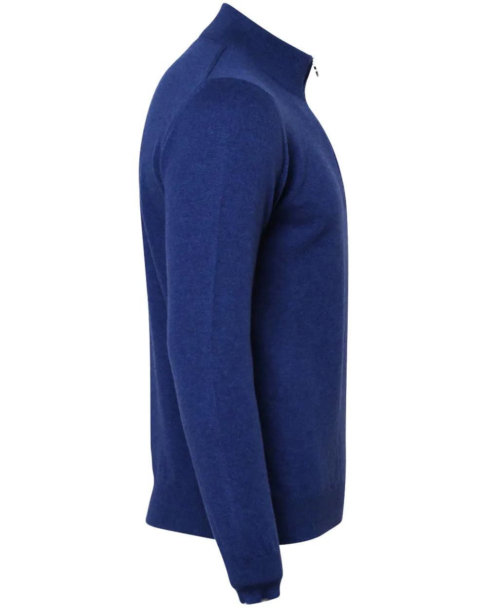 Blue Cashmere Quarter Zip