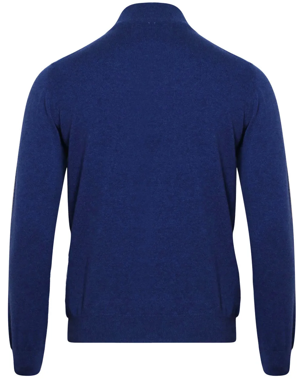 Blue Cashmere Quarter Zip