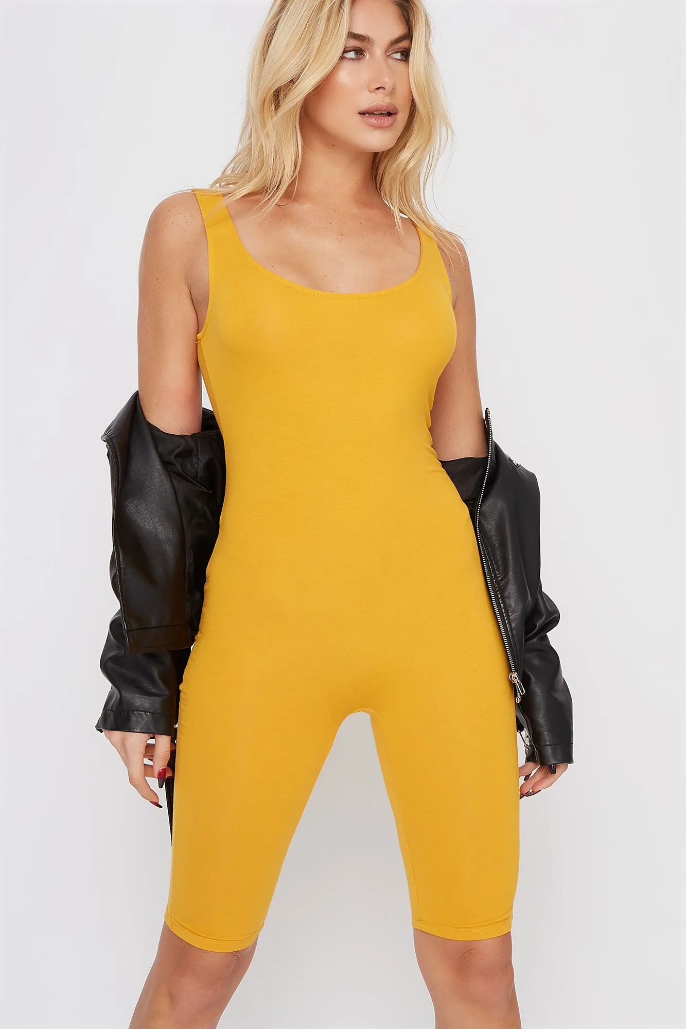 Bodycon Biker Romper