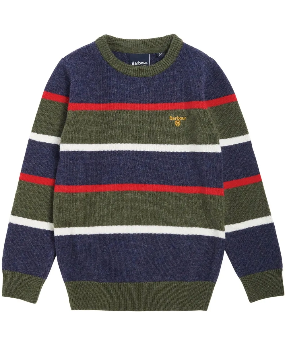 Boy's Barbour Cranmer Stripe Crew - 6-9yrs