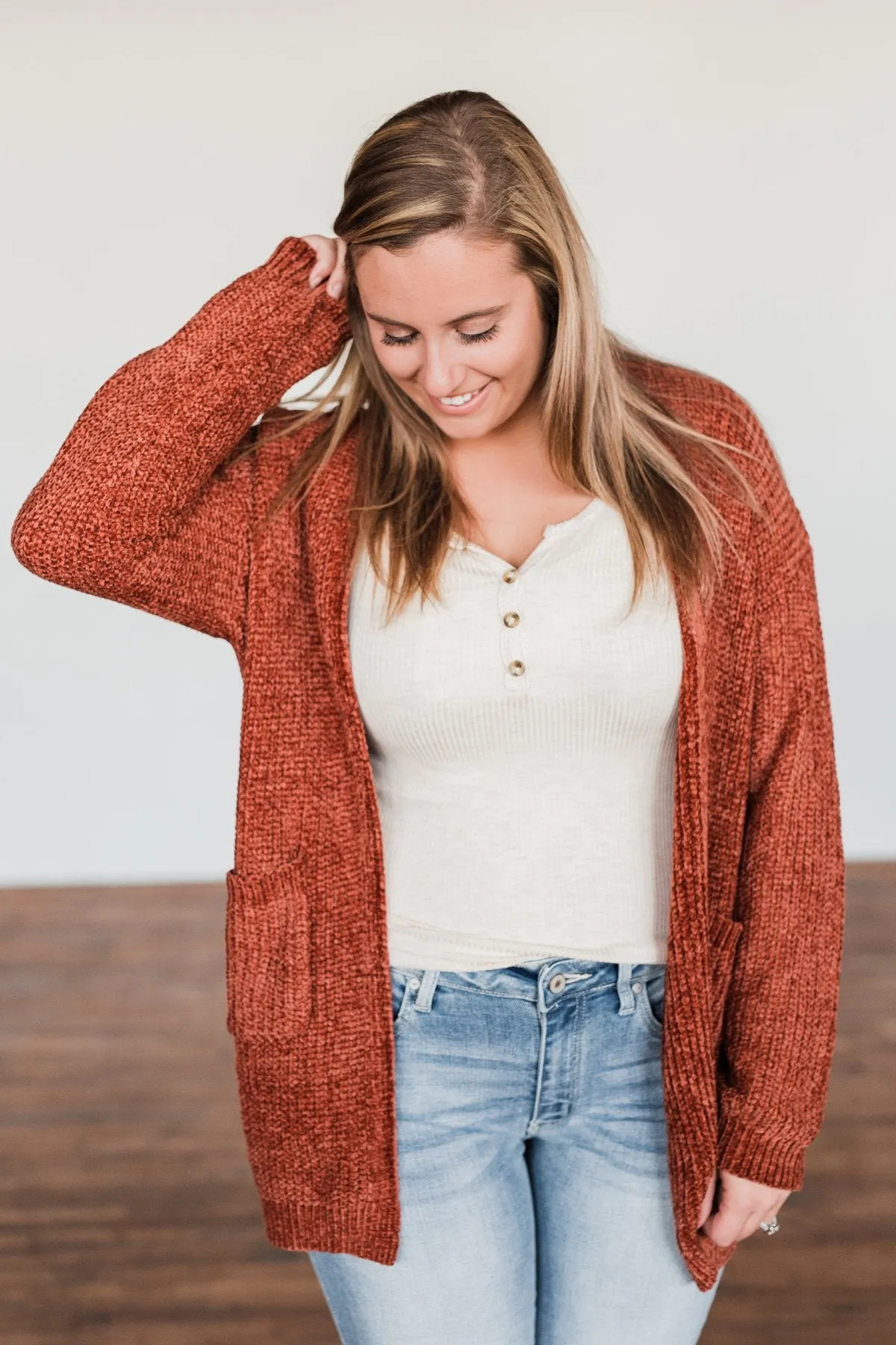 Break The Silence Button Henley Top- Oatmeal