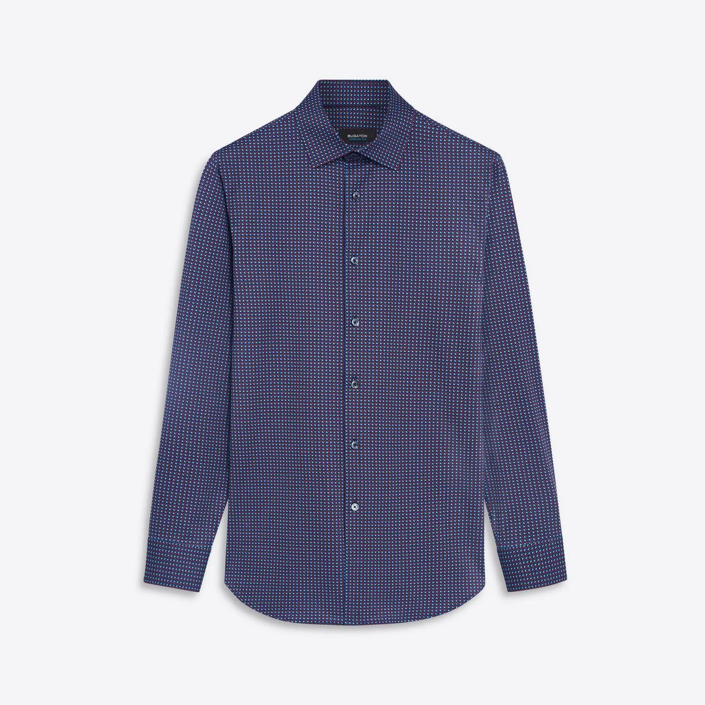 Bugatchi - Chemise manches longues avec carrés OoohCotton