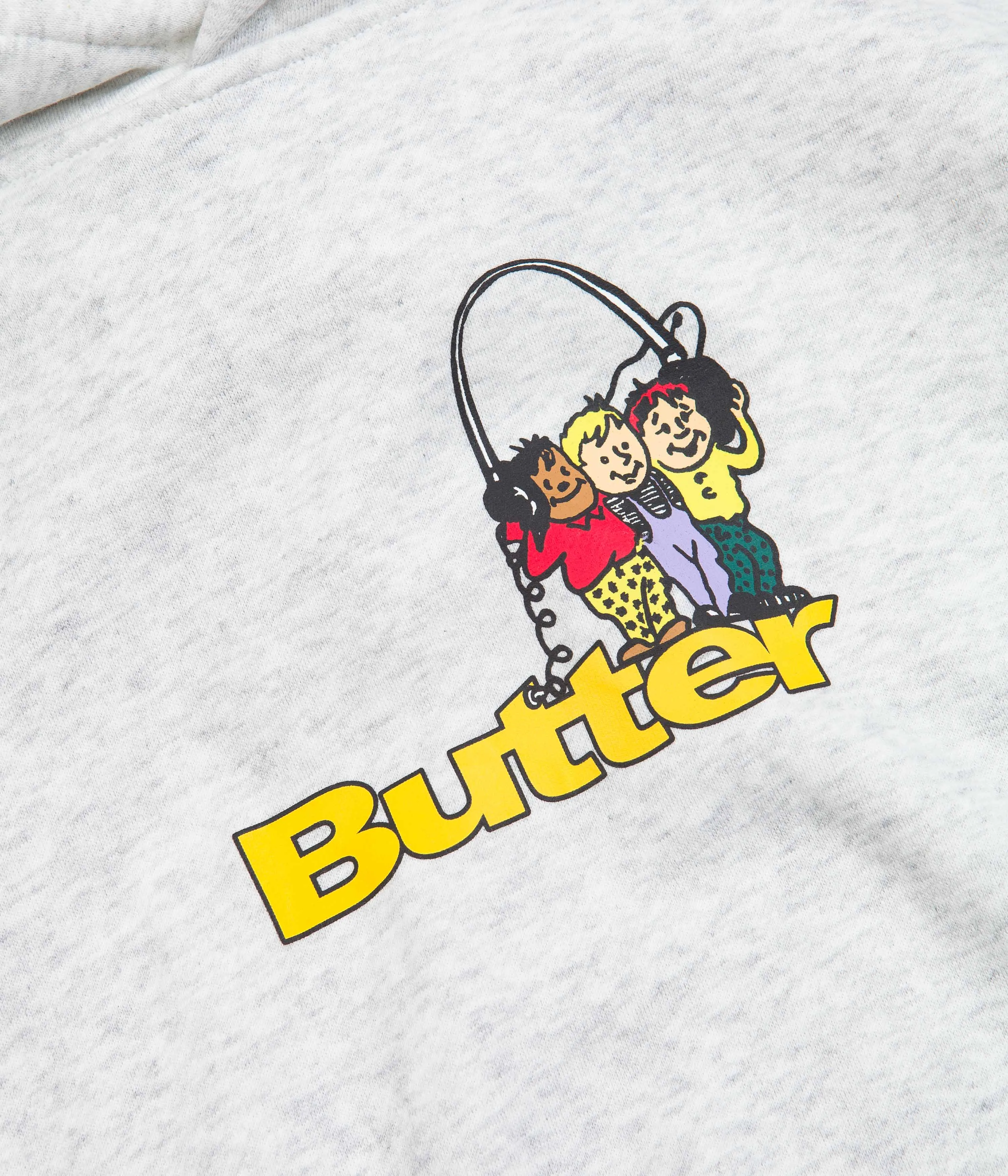 Butter Goods Headphones Logo Hoodie - Ash Grey