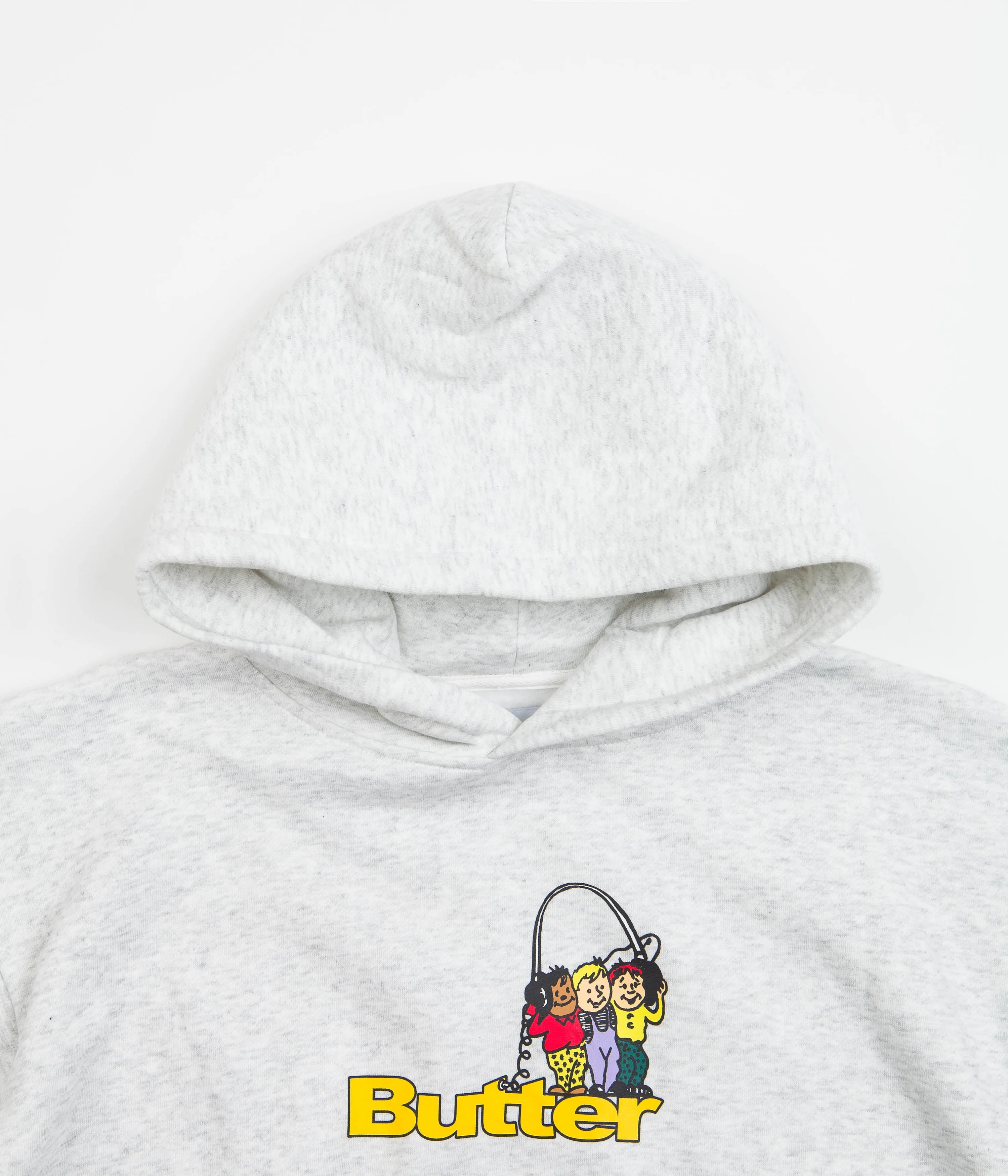 Butter Goods Headphones Logo Hoodie - Ash Grey