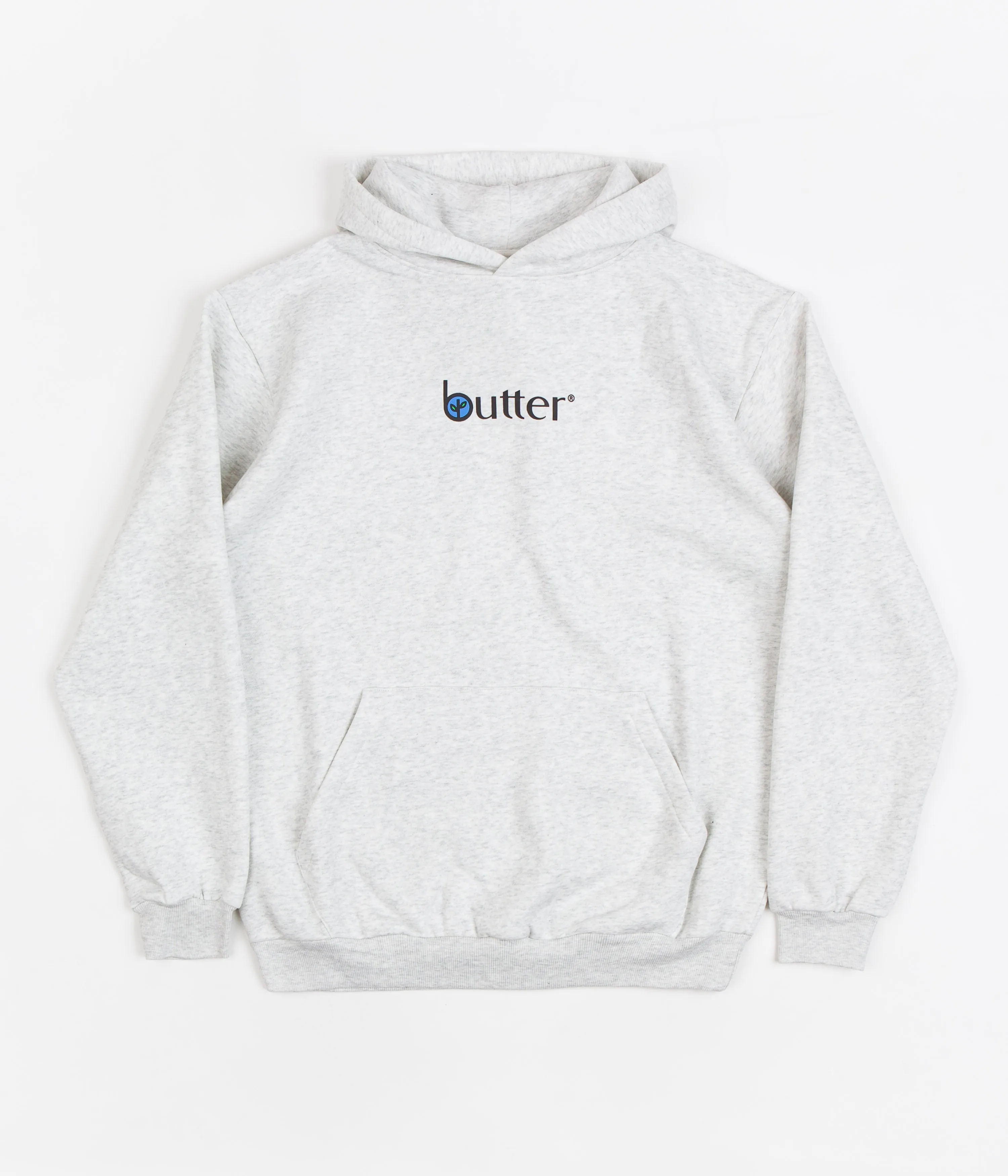 Butter Goods Leaf Classic Logo Hoodie - Ash Grey