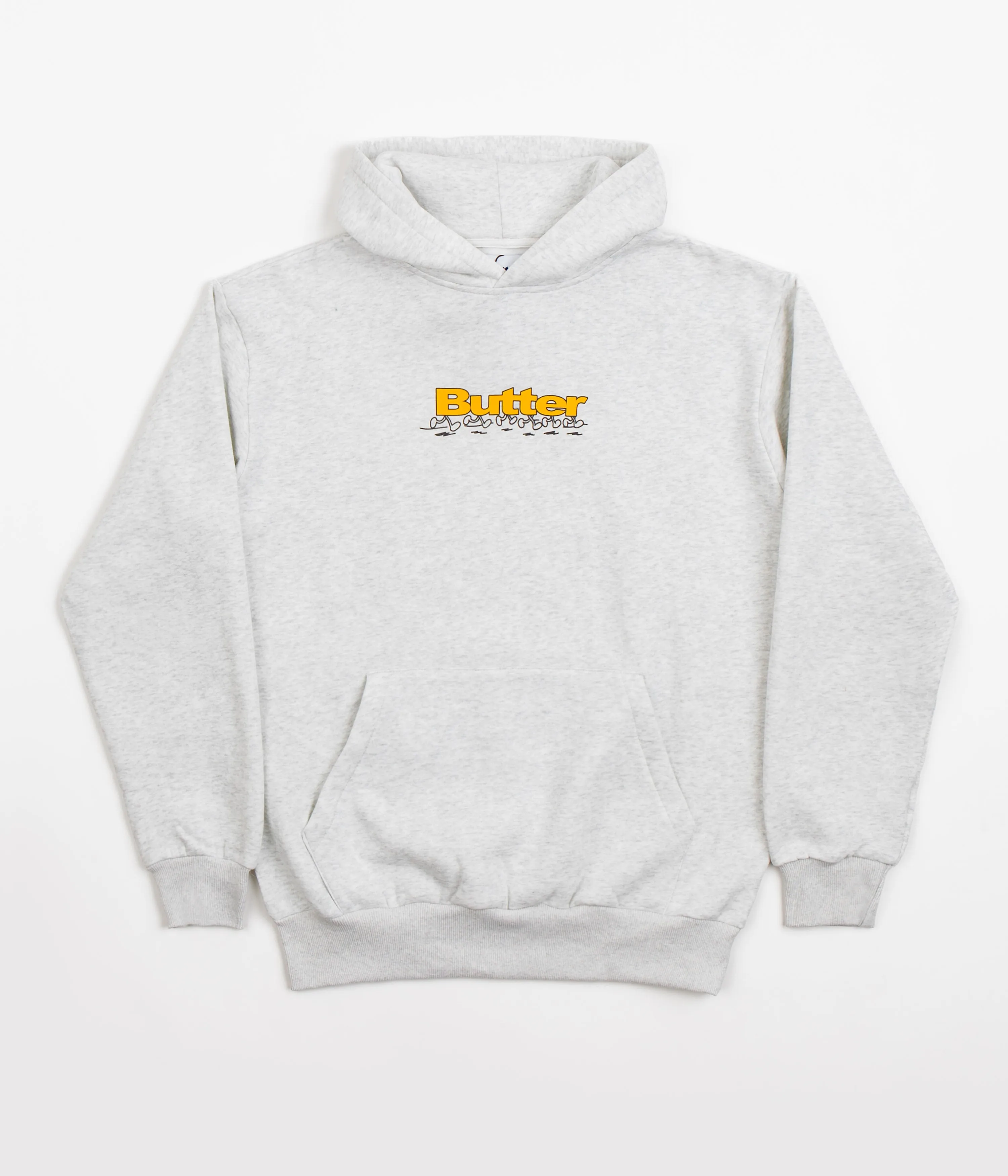 Butter Goods Running Logo Hoodie - Heather Grey