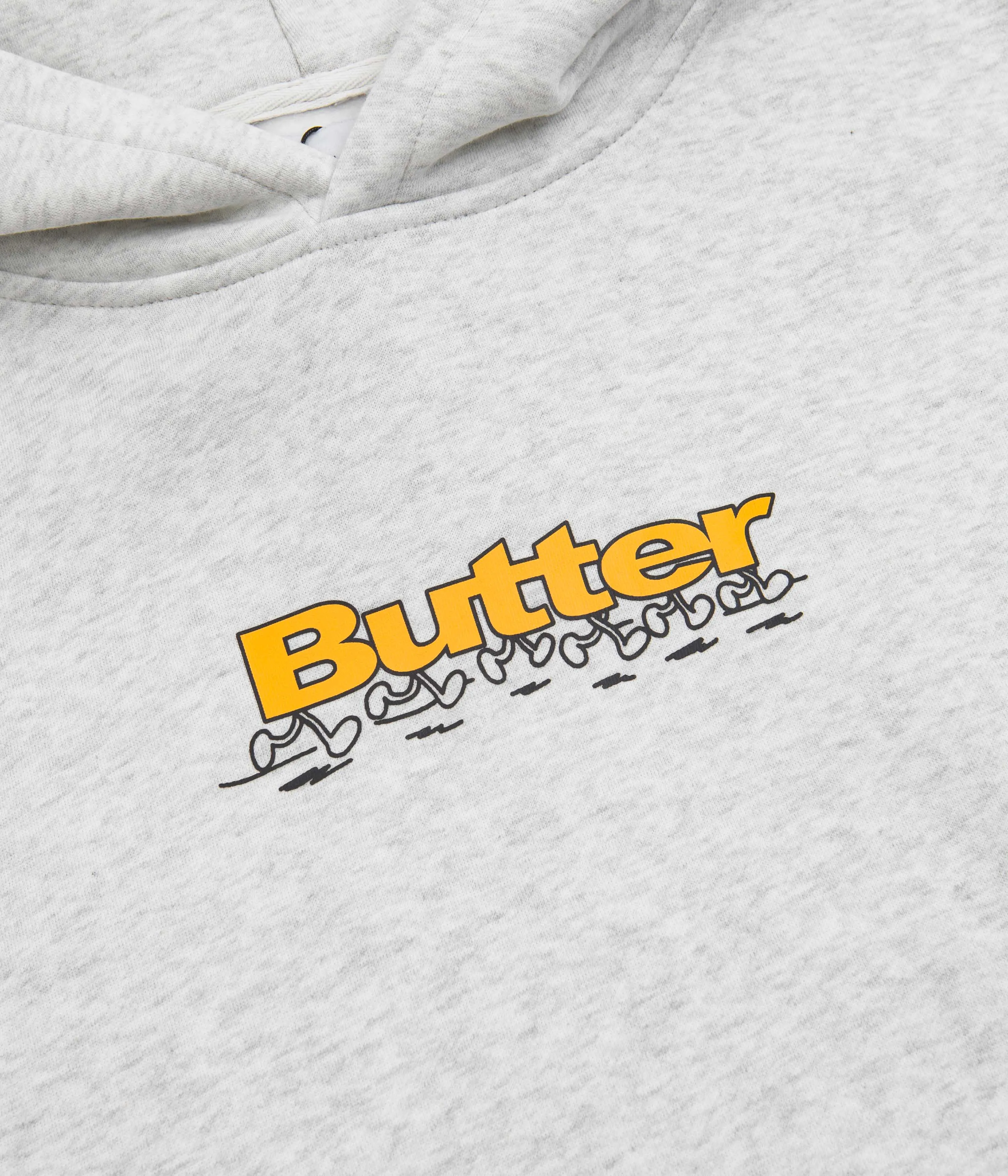 Butter Goods Running Logo Hoodie - Heather Grey