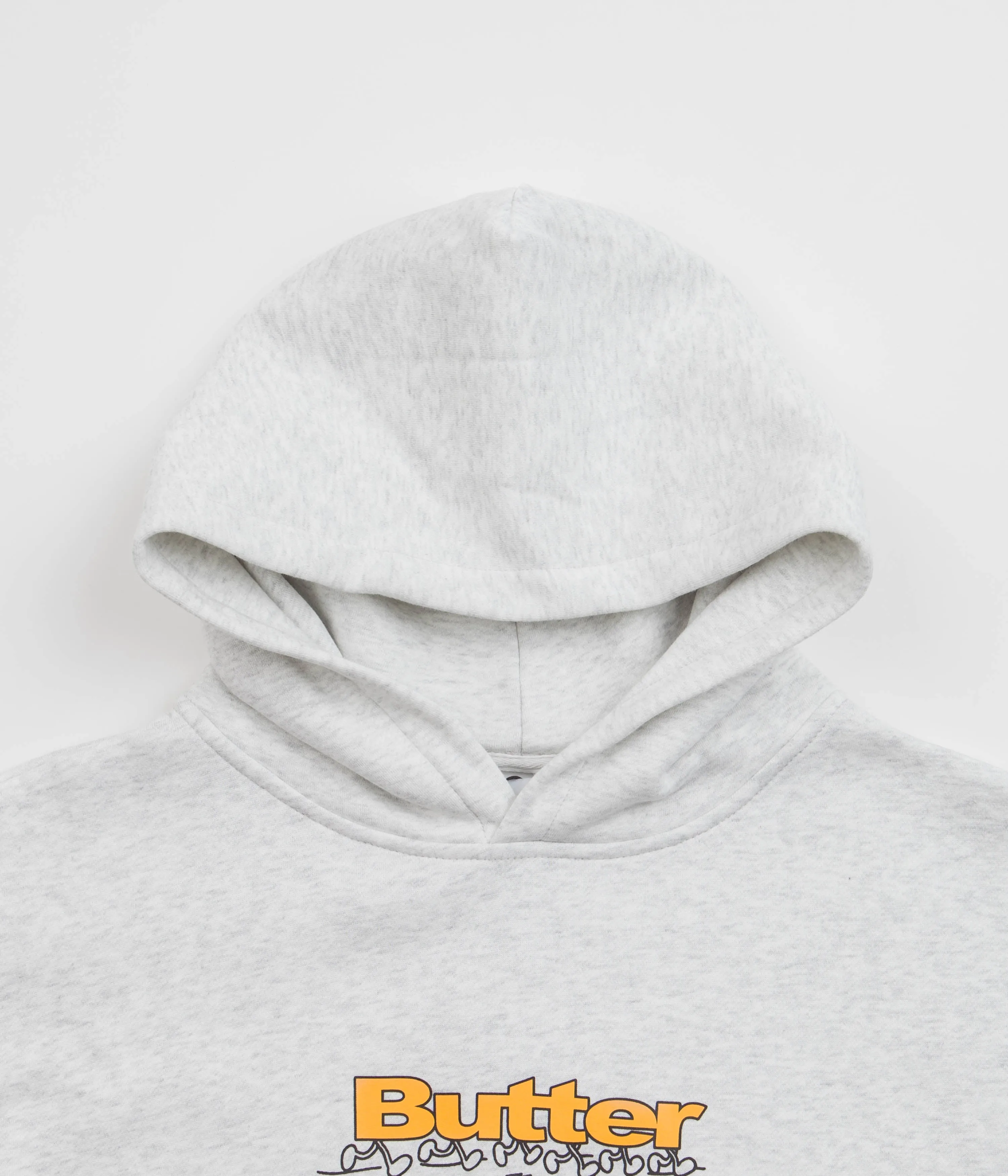 Butter Goods Running Logo Hoodie - Heather Grey