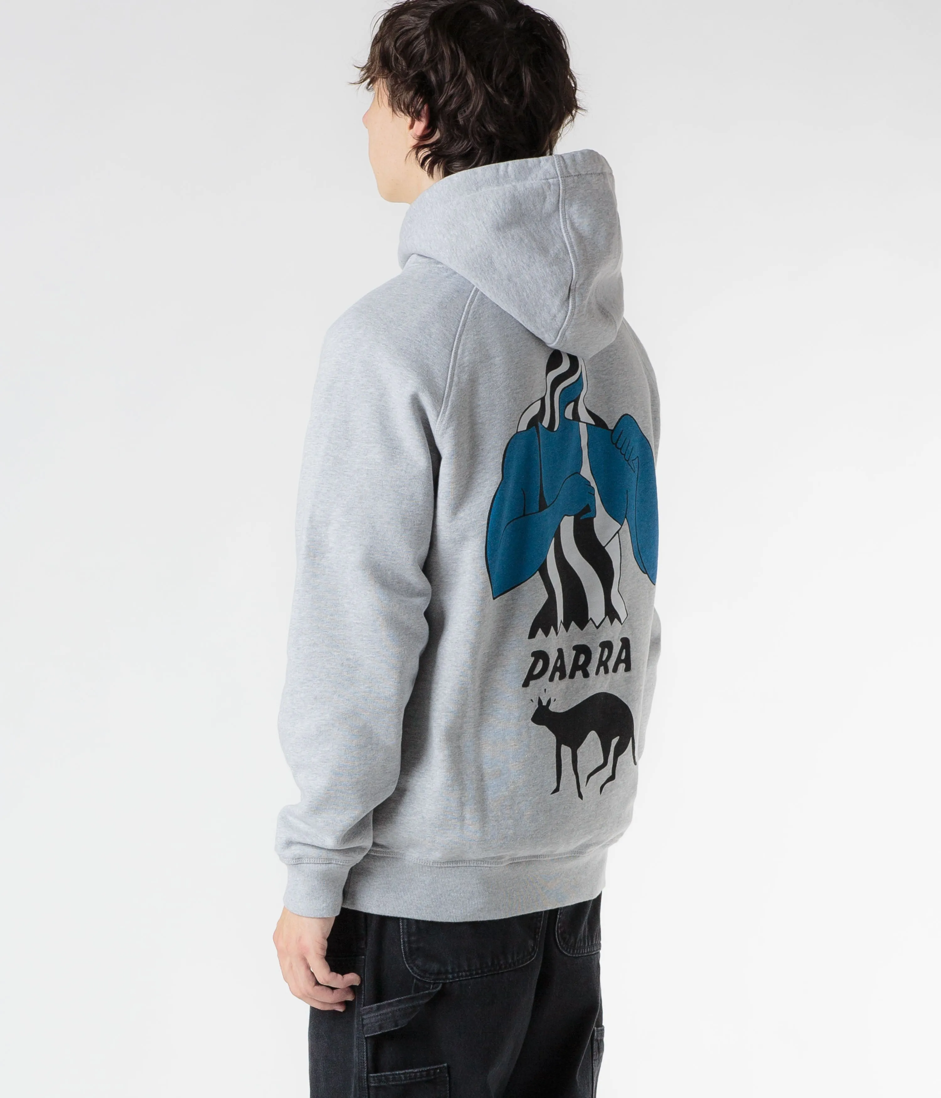 by Parra Cat Defense Hoodie - Heather Grey