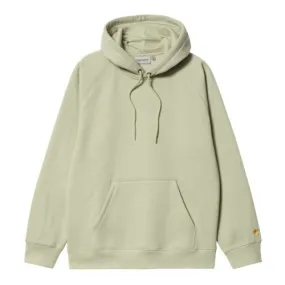 Carhartt WIP Chase Hoody Agave / Gold, 58/42% Cotton/Polyester Sweat, 13 oz, regular fit, brushed, flatlock stitching, adjustabl