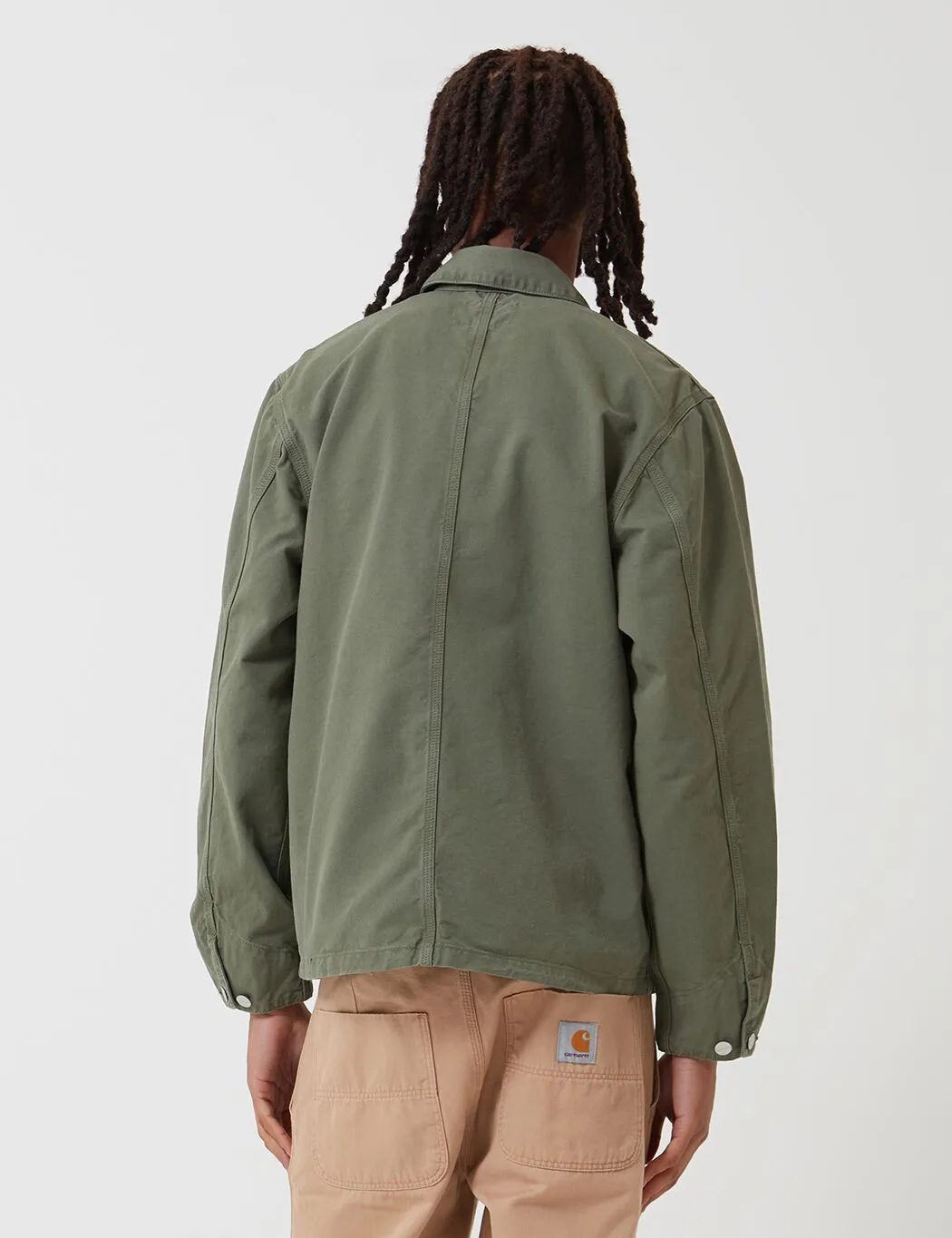 Carhartt-WIP Michigan Coat (Cotton Newcomb Drill) - Dollar Green