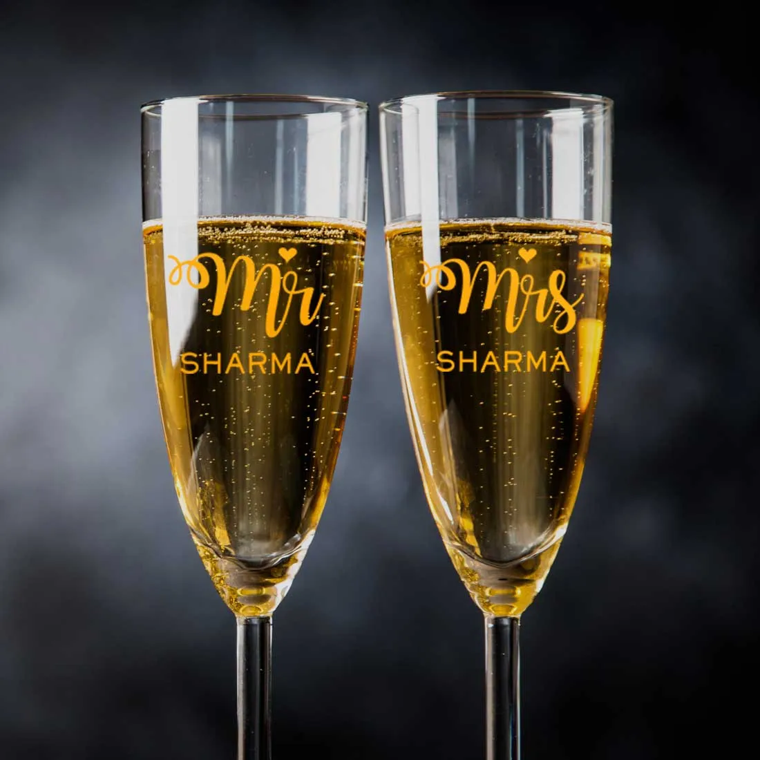 Champagne Glasses Anniversary Gifts for Couples Set of 2 - Mr And Mrs