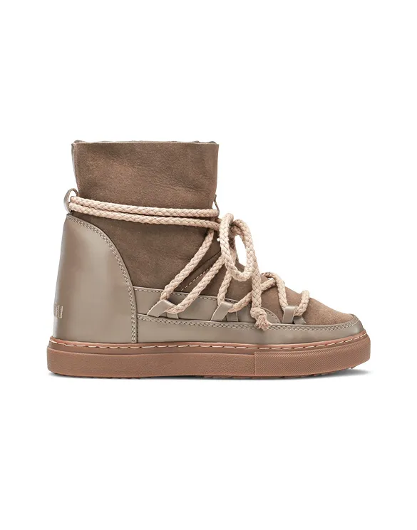 Classic Wedge Taupe Winter Boots | Inuikii Luxury Footwear