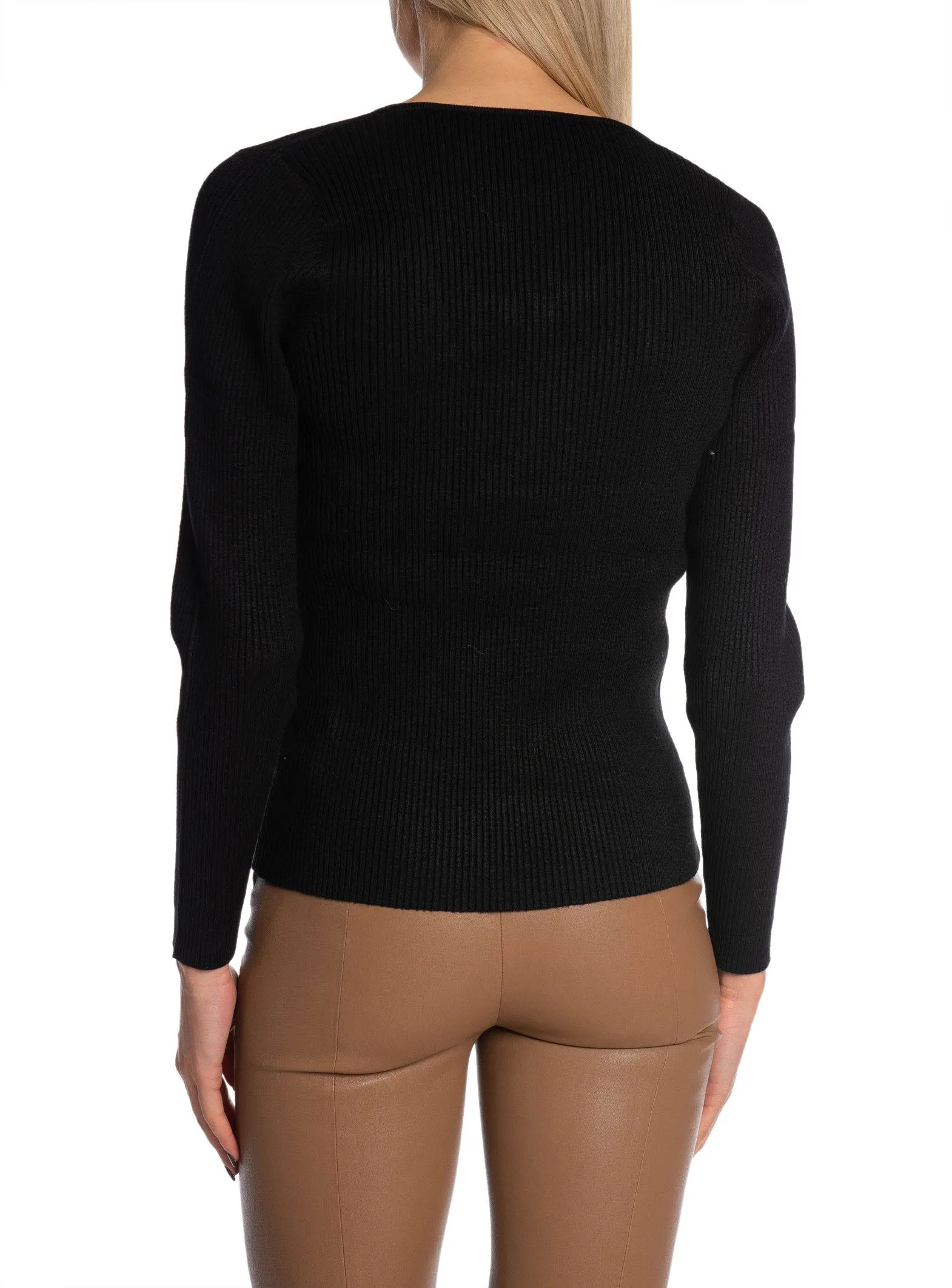 CO´COUTURE SWEATER BADU CUT OUT RIB KNIT BLACK