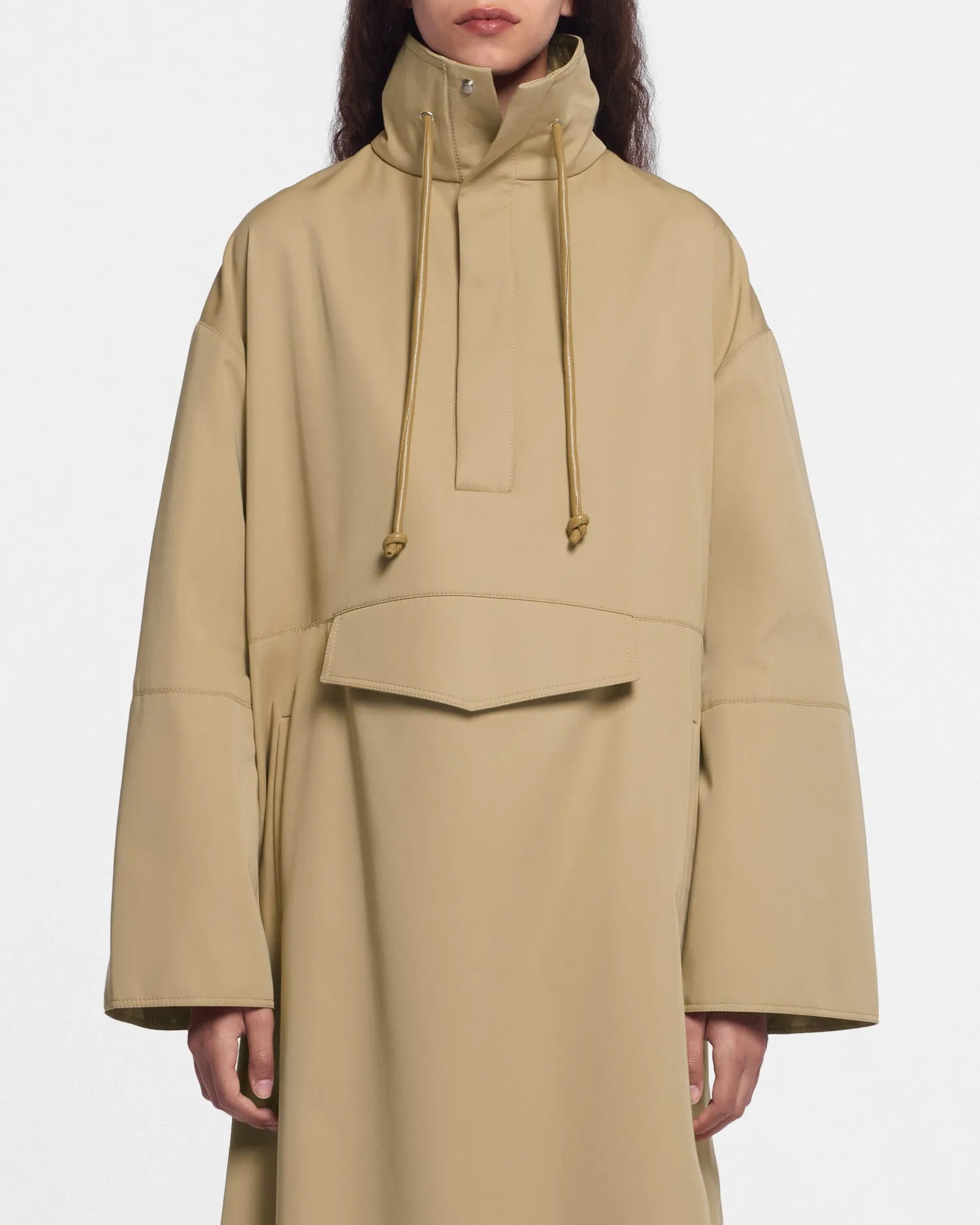 Cyrille - Sale Bonded Trench Pullover Coat - Beige