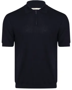 Dark Navy Quarter Zip Polo