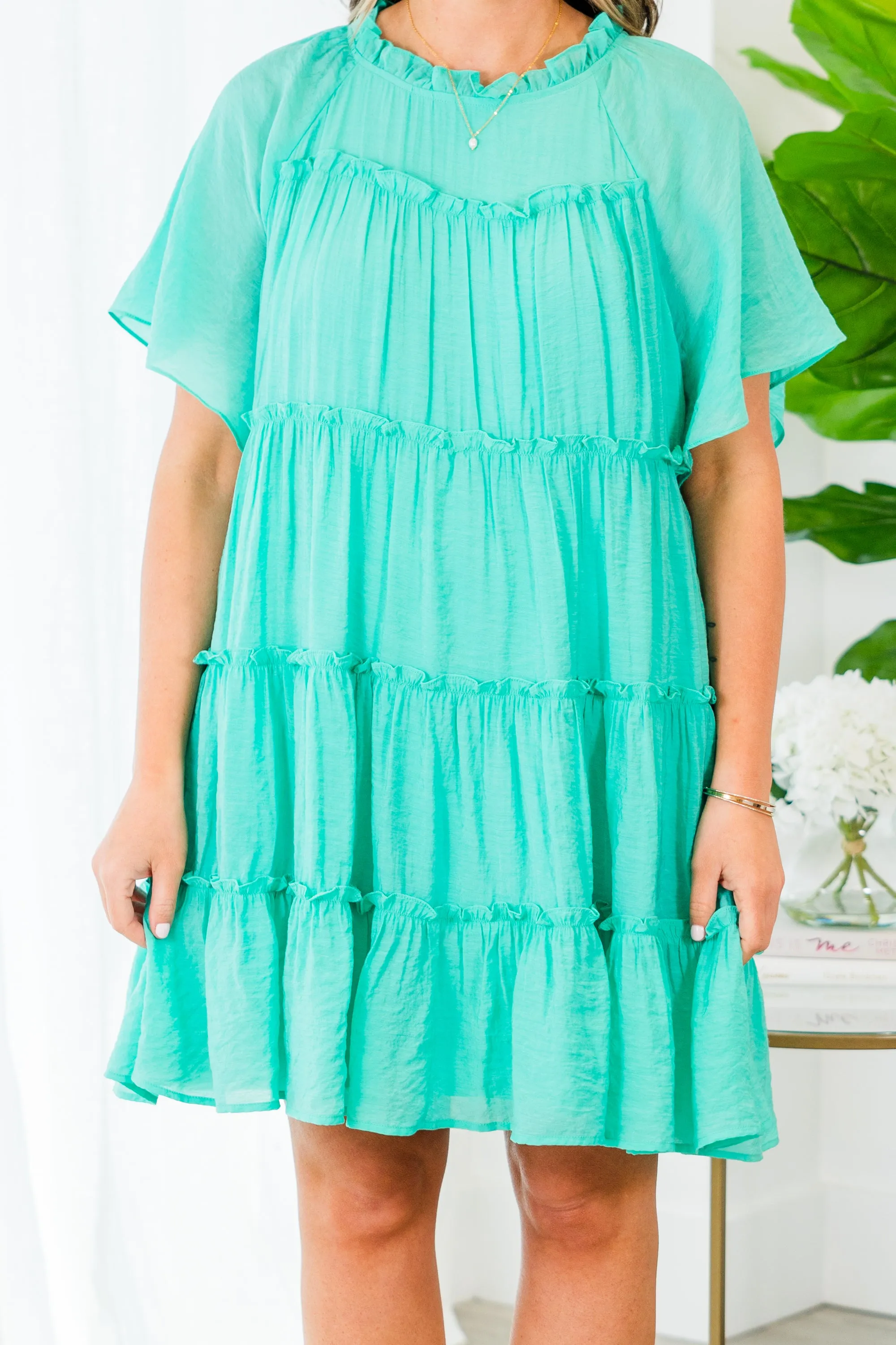 Darling Moments Dress, Green