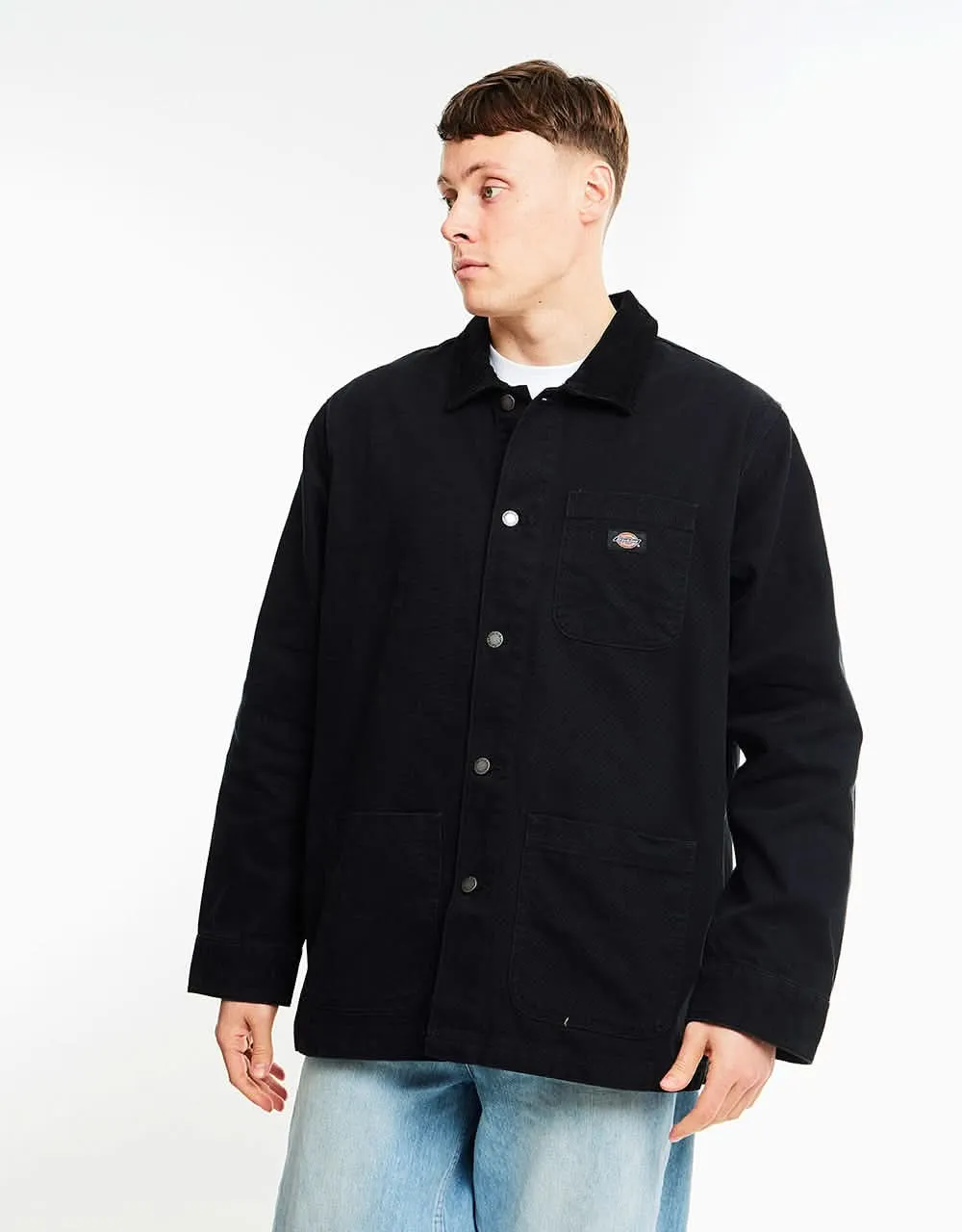 Dickies Duck Canvas Unlined Chore Coat - Stone Washed Black