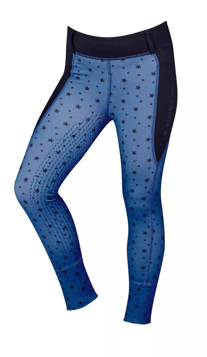 Dublin Printed Cool It Everyday Riding Tights Childs - Navy Stars