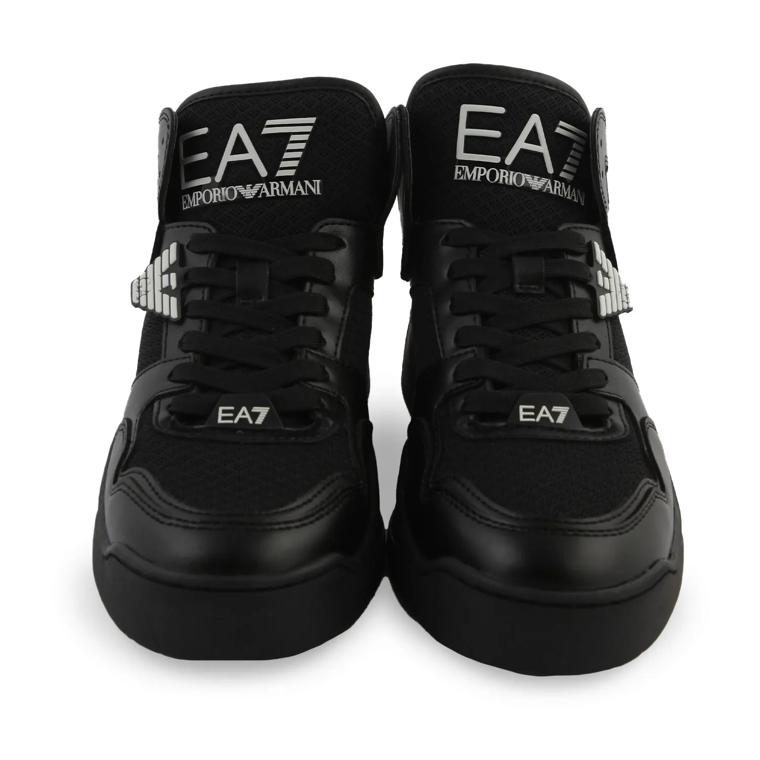 Ea7 Black Unisex Sneaker With White Ea7 Logos