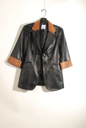 Equestrian Black Leatherette Blazer ° Small ° 2008