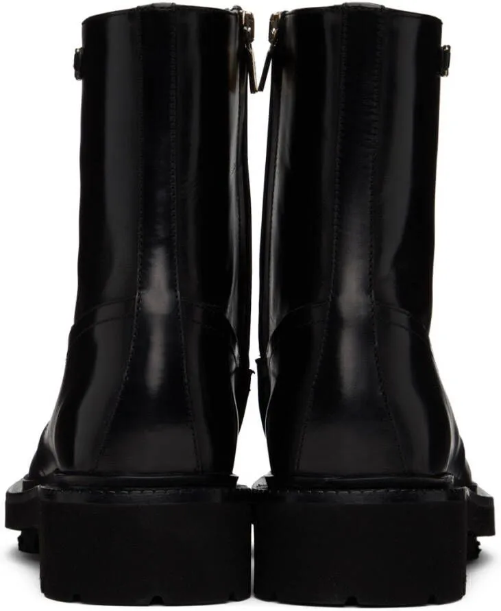 Ferragamo Black Oreste Leather Boots