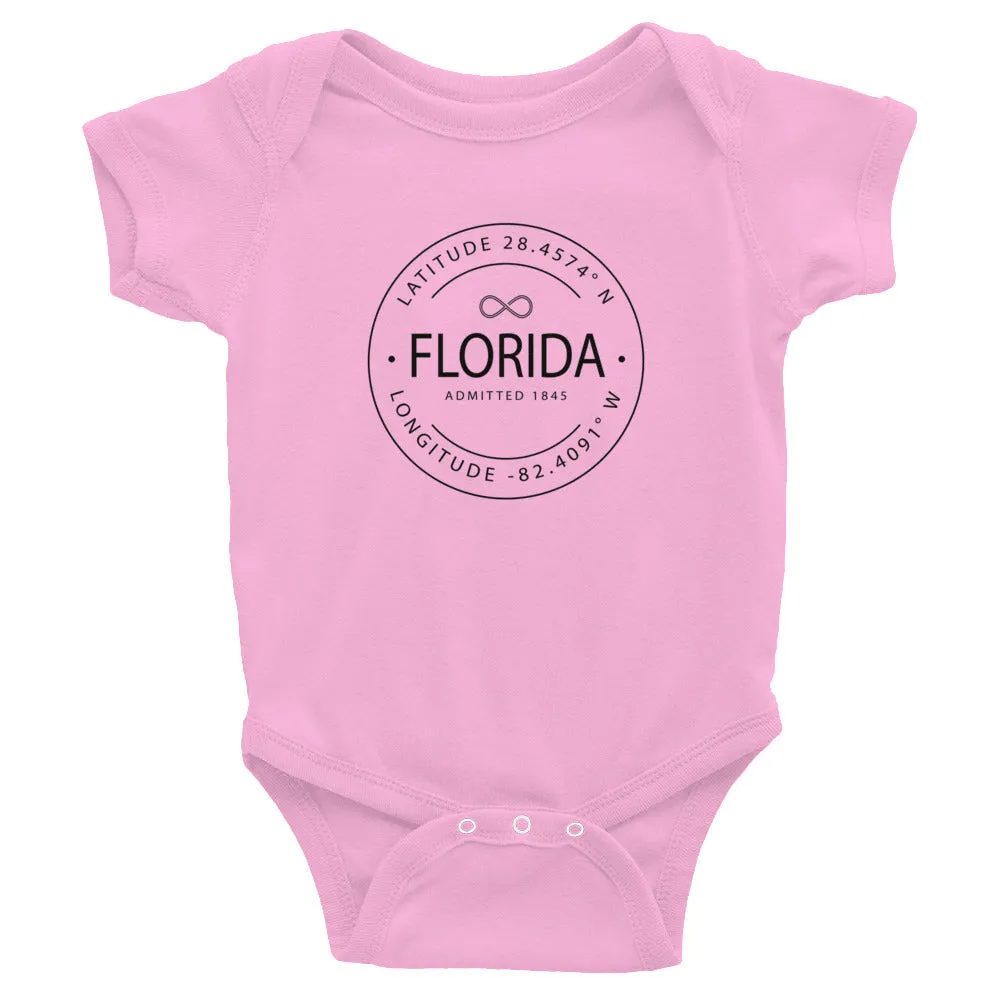 Florida - Infant Bodysuit - Latitude & Longitude