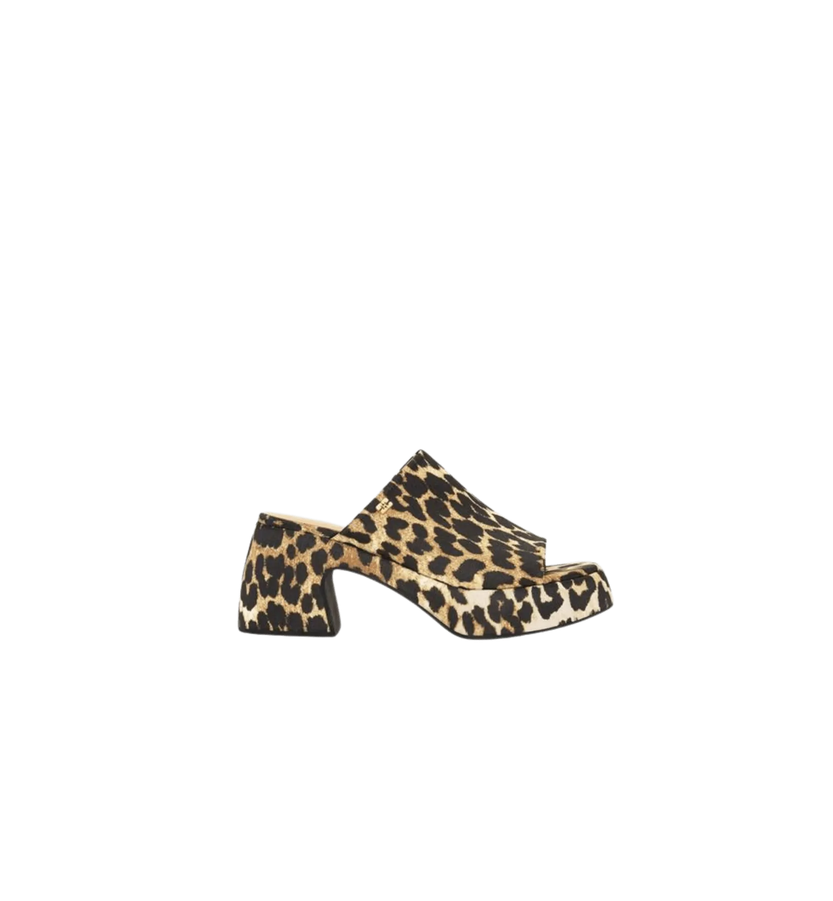 GANNI Leopard Butterfly Platform Sandals