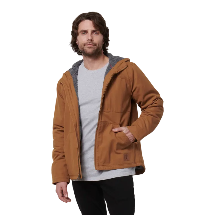 Hard Yakka Y06744 Heritage Canvas Hood Jacket Dark Tan