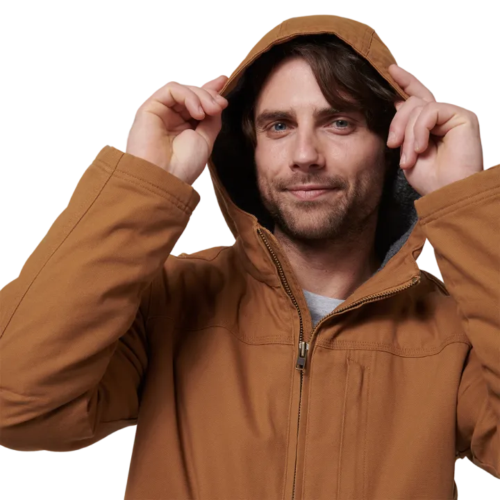 Hard Yakka Y06744 Heritage Canvas Hood Jacket Dark Tan