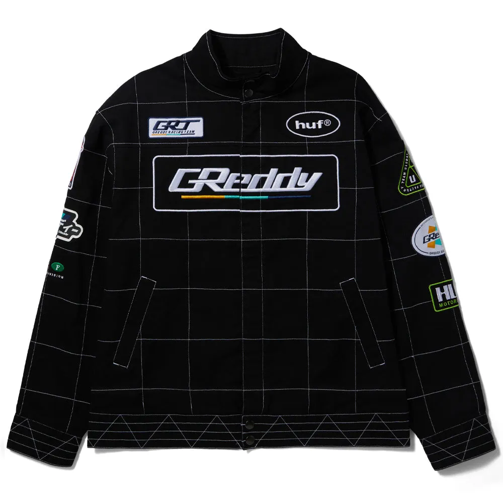 HUF X GREDDY RACING TEAM JACKET // BLACK