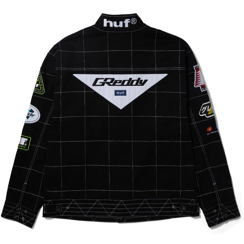 HUF X GREDDY RACING TEAM JACKET // BLACK