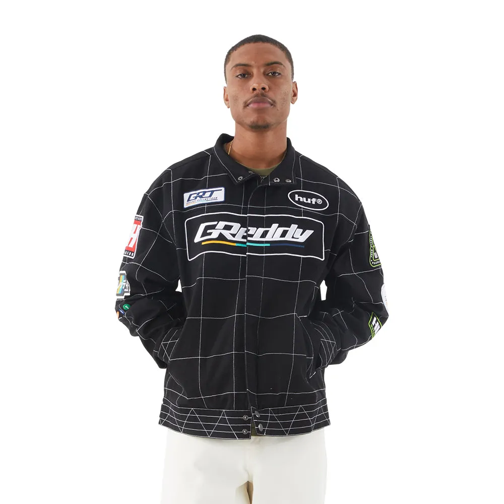 HUF X GREDDY RACING TEAM JACKET // BLACK