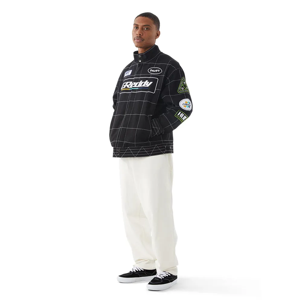 HUF X GREDDY RACING TEAM JACKET // BLACK