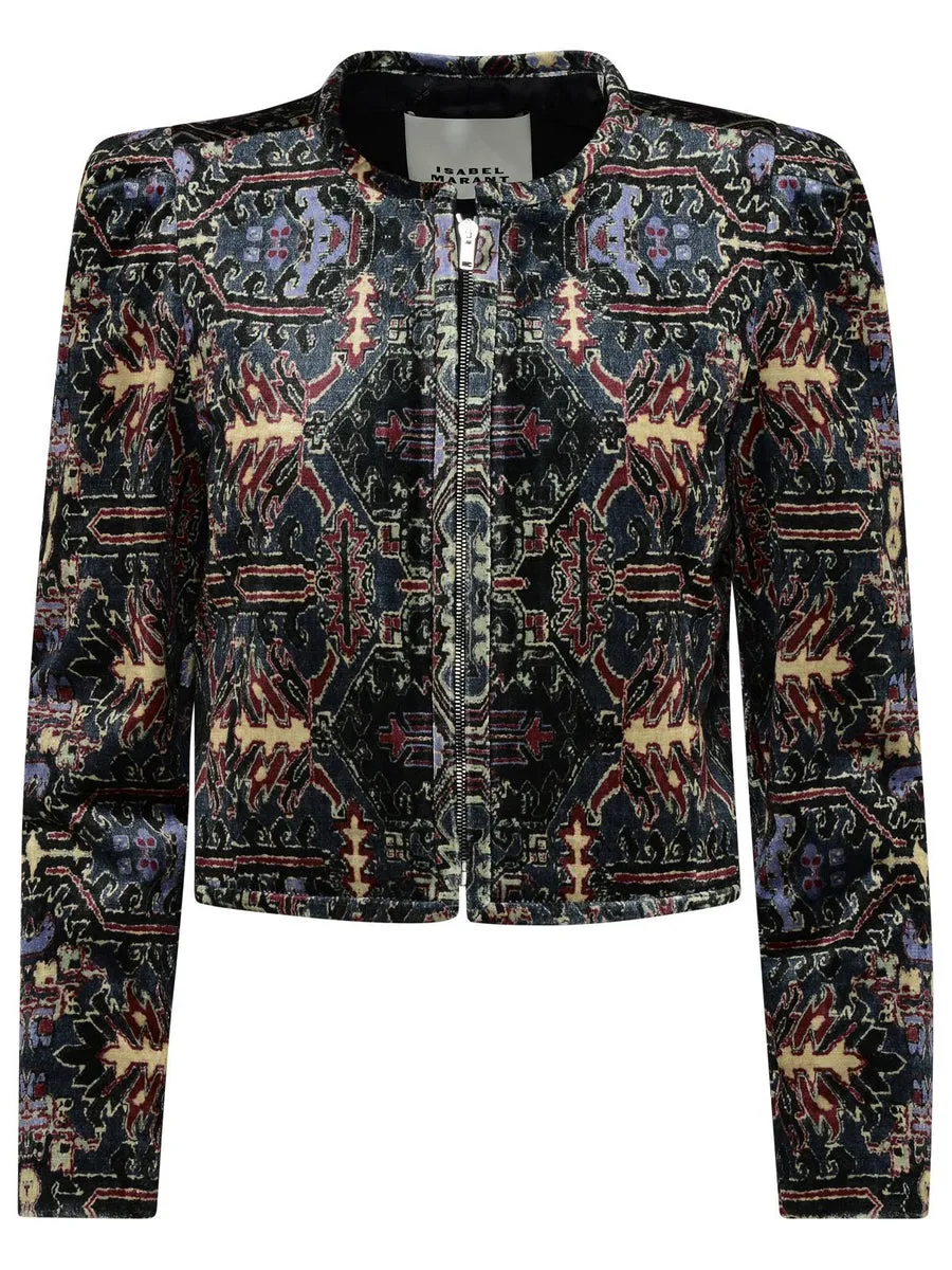 Isabel Marant    Isabel Marant 'Valian' Multicolor Cotton Blend Jacket