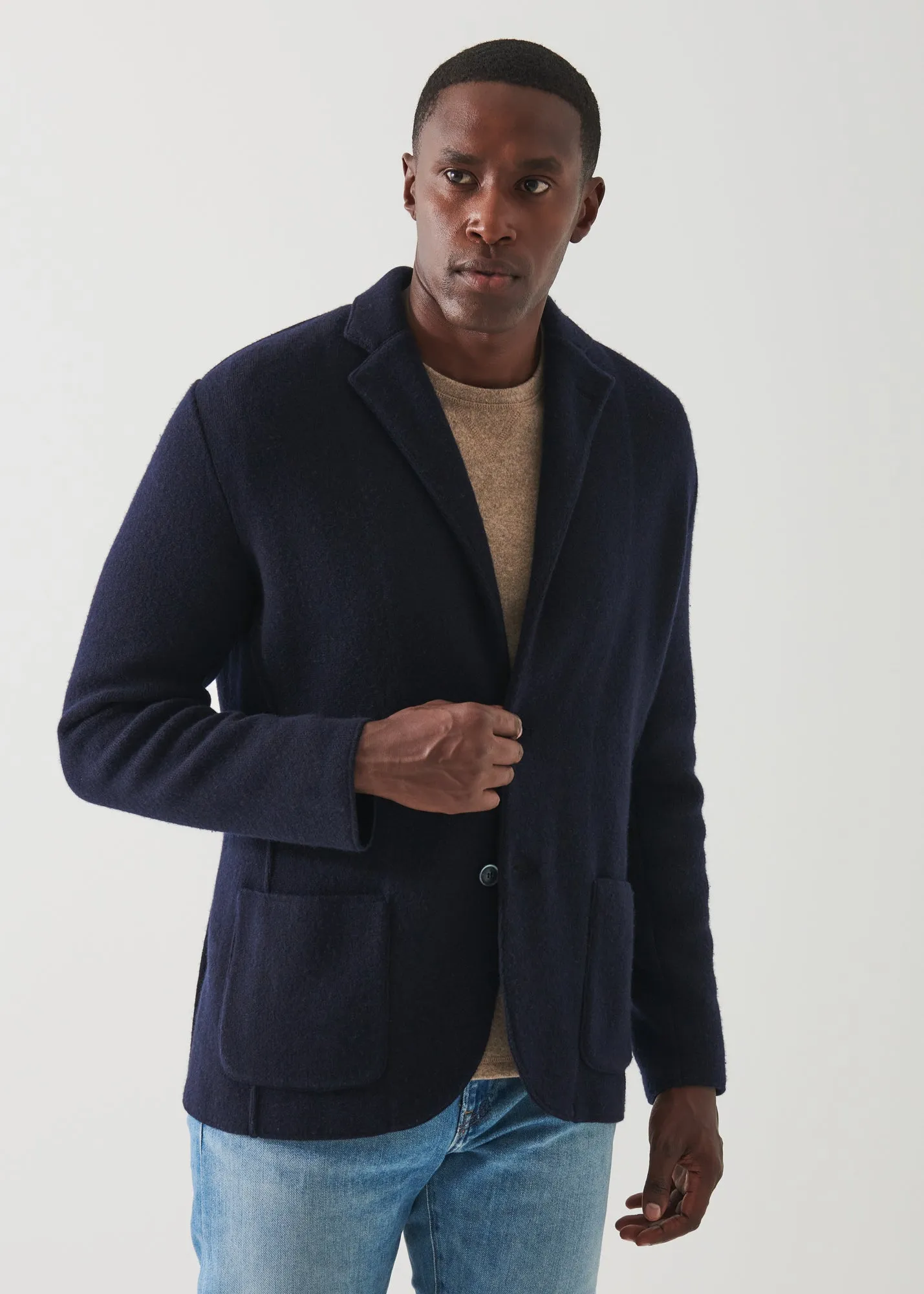 ITALIAN CASHMERE TWO-BUTTON BLAZER