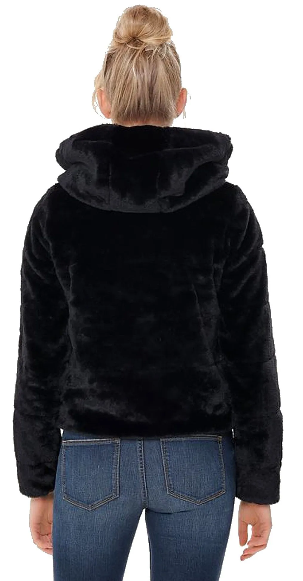 jacket ONLY Chris Fur Hooded - Black - women´s