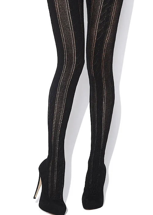 Jonathan Aston Cable Knit Stripe Tights ()