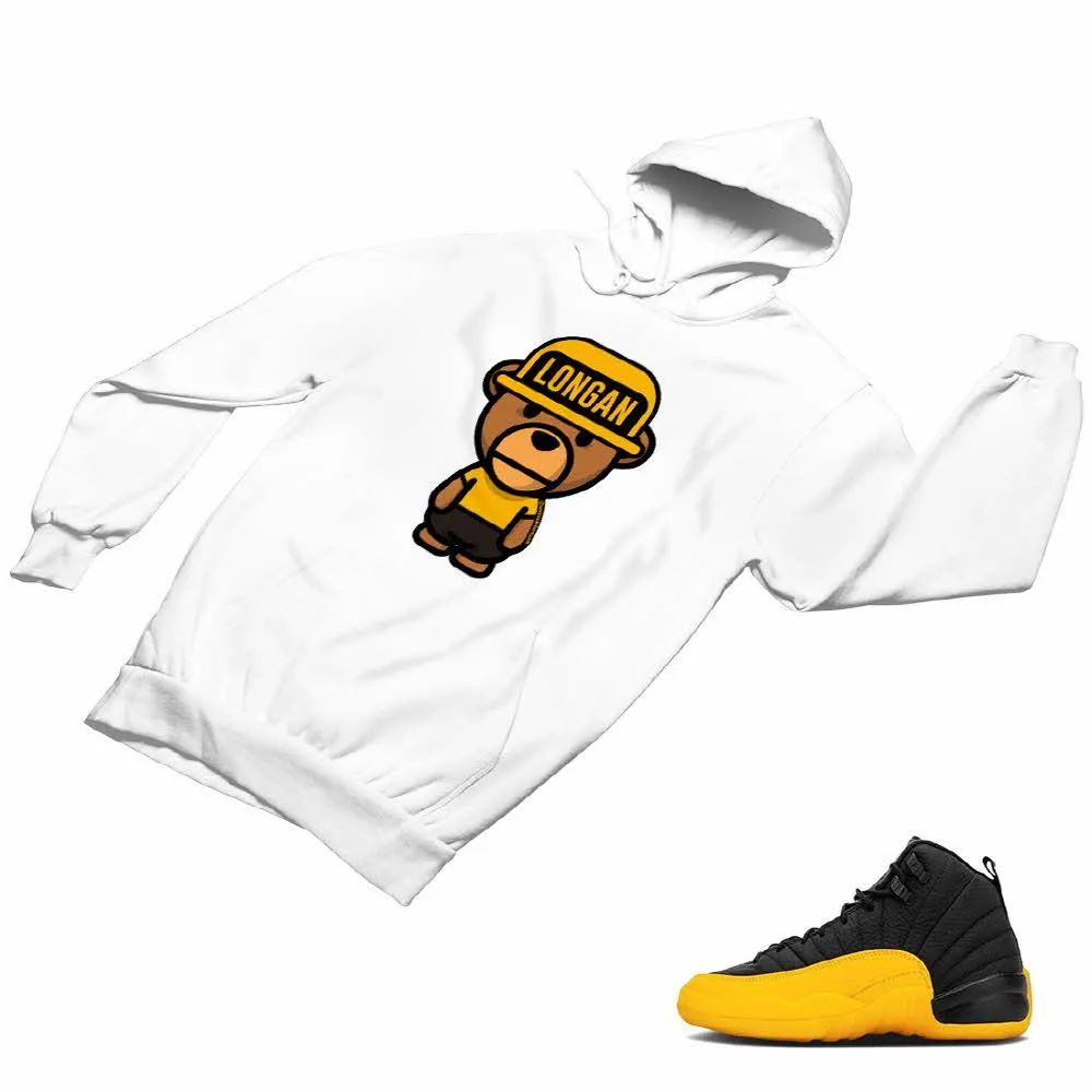 Jordan 12 University Gold Matching Custom Designed Hoodies JD 12-17-17