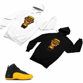 Jordan 12 University Gold Matching Custom Designed Hoodies JD 12-17-17