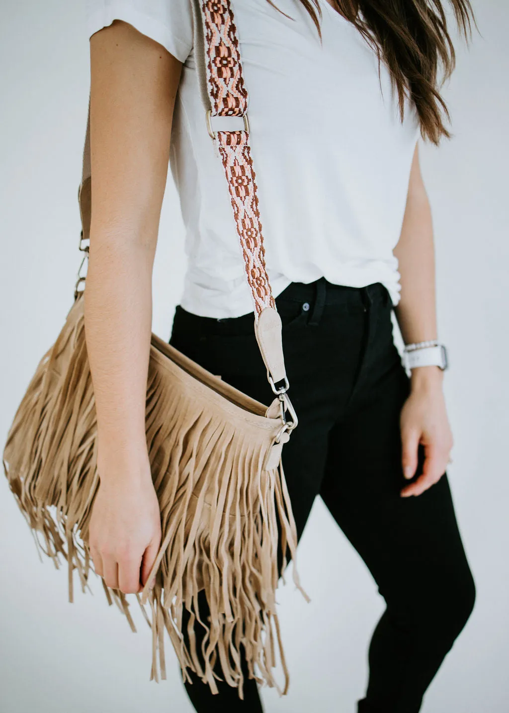 Jovie Fringe Guitar Strap Crossbody Bag