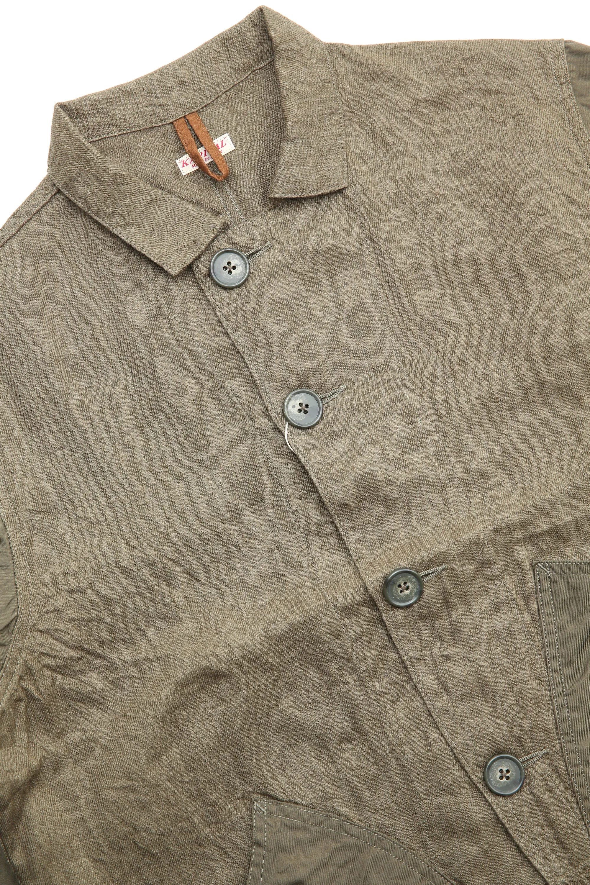 Kapital Linen Chino Cloth x Gabardine RINGOMAN Coverall - Khaki - (EK-1575)