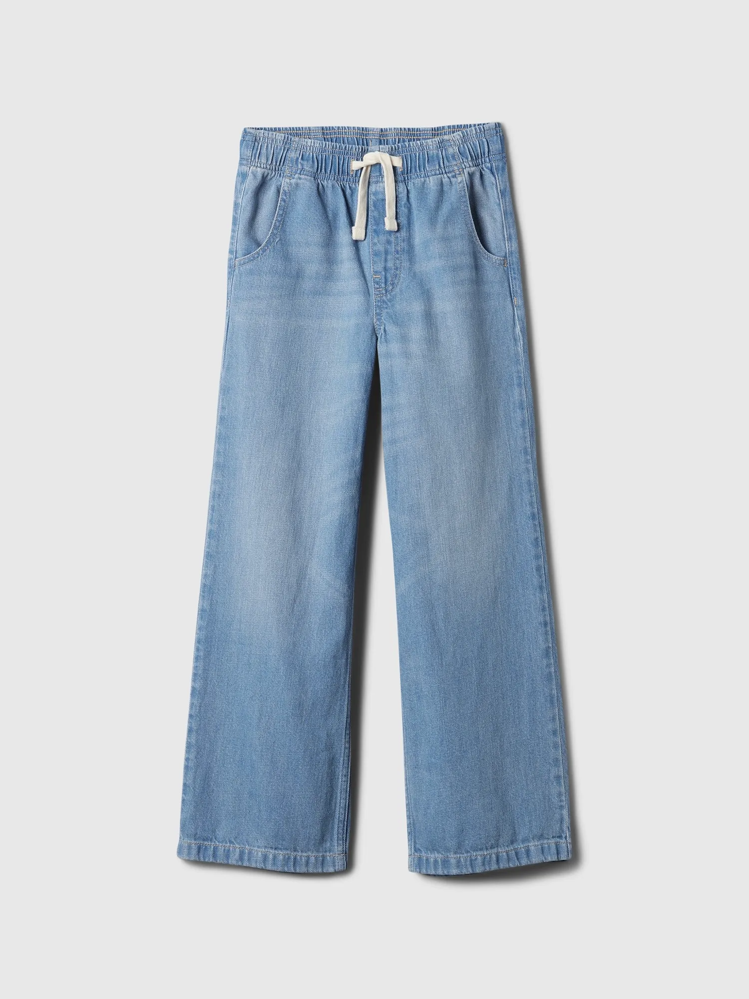 Kids High Rise Easy Wide-Leg Cargo Jeans