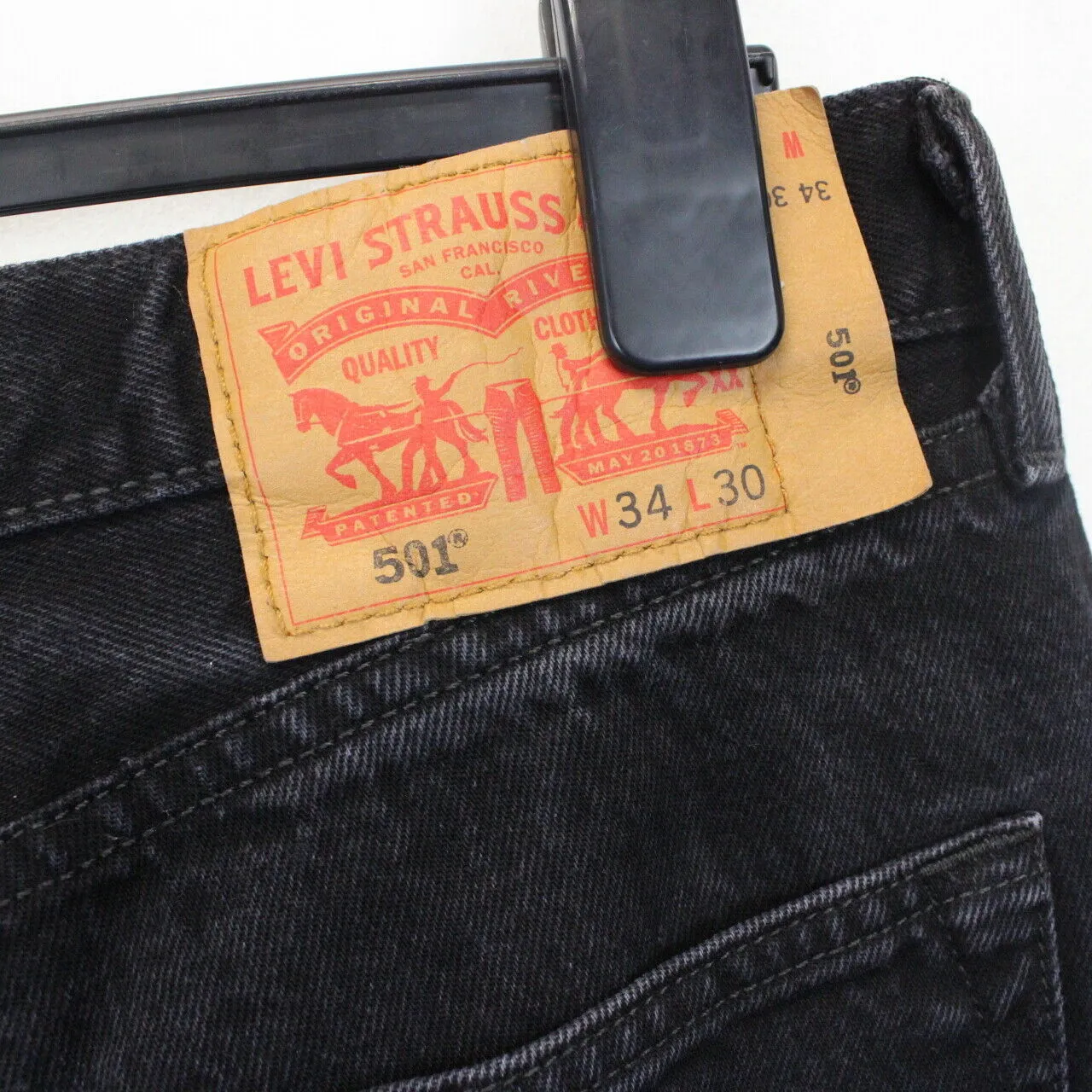 LEVIS 501 Jeans Black Charcoal | W34 L28