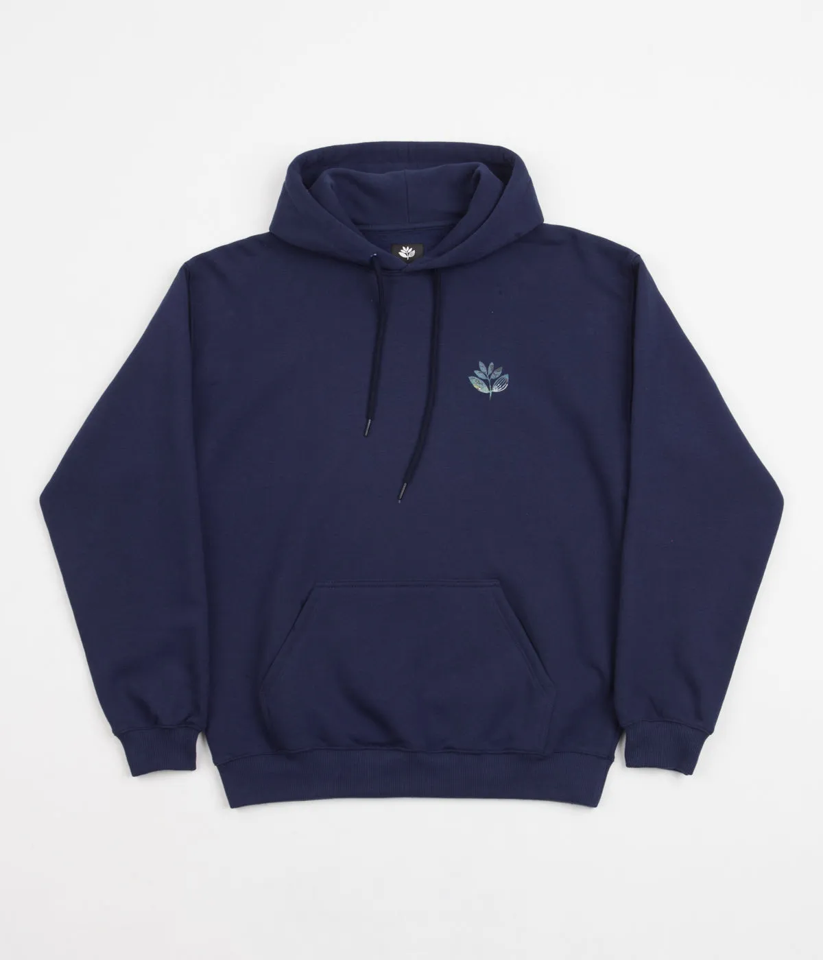 Magenta Sea Plant Hoodie - Navy