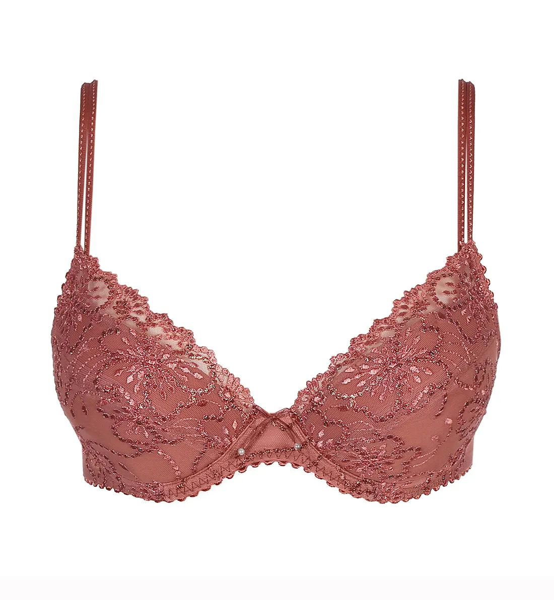 Marie Jo Jane Push Up Plunge Underwire Bra (0101337) - Red Copper