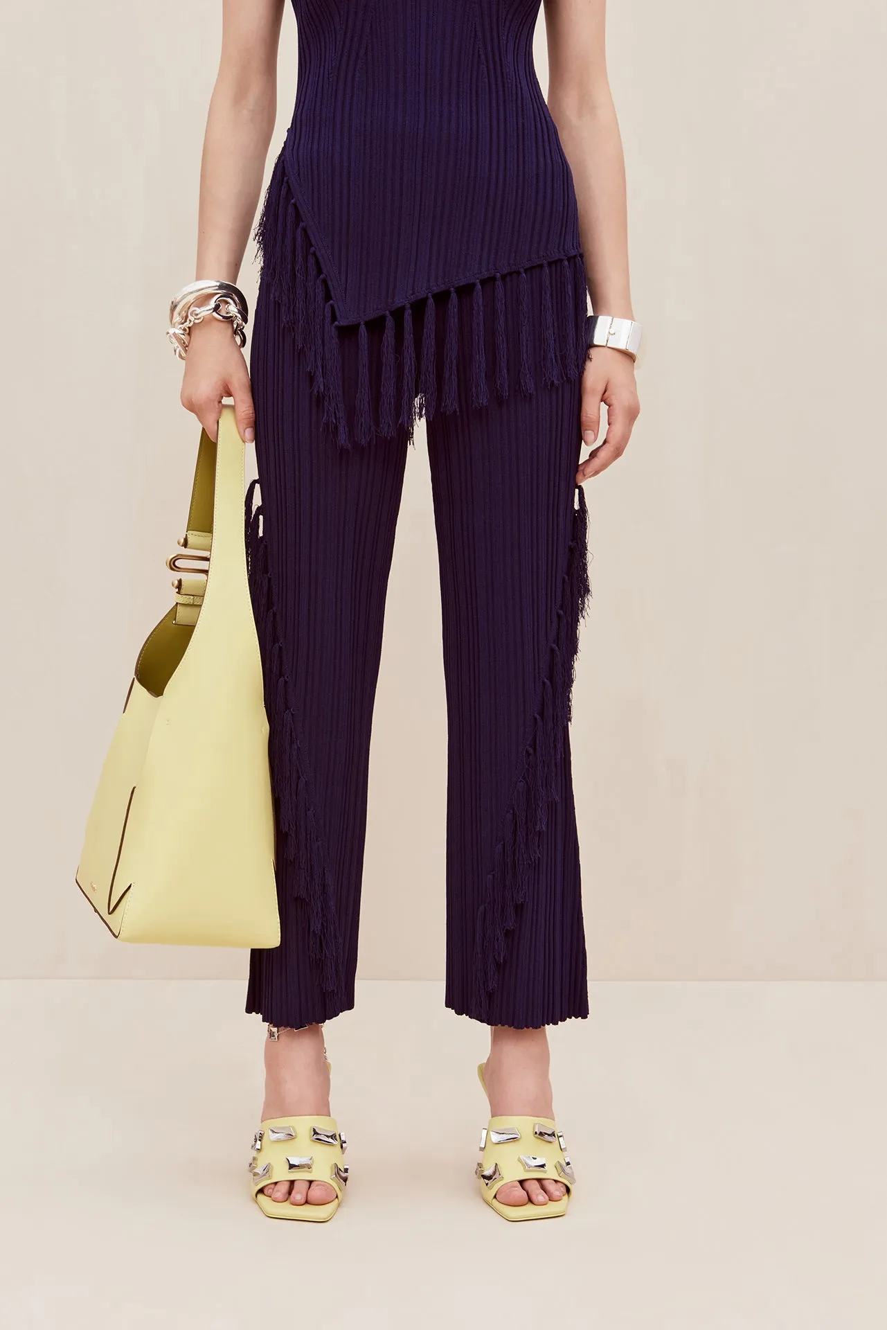 MAUDE KNIT PANT - EVENING BLUE