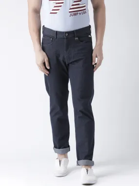 Men Navy Blue Slim Fit Mid-Rise Clean Look Jeans